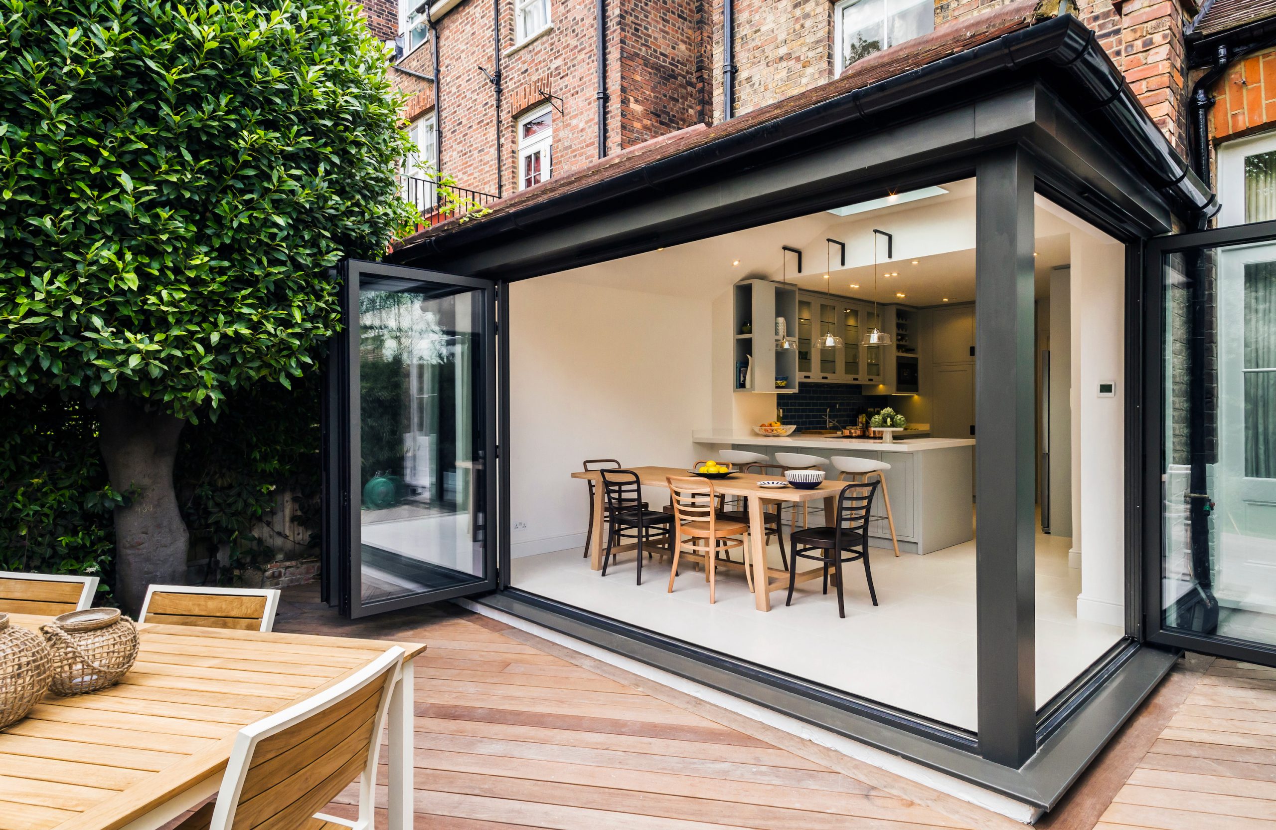 Edwardian Townhouse - Rear External - Contemporary Extension and Terrace