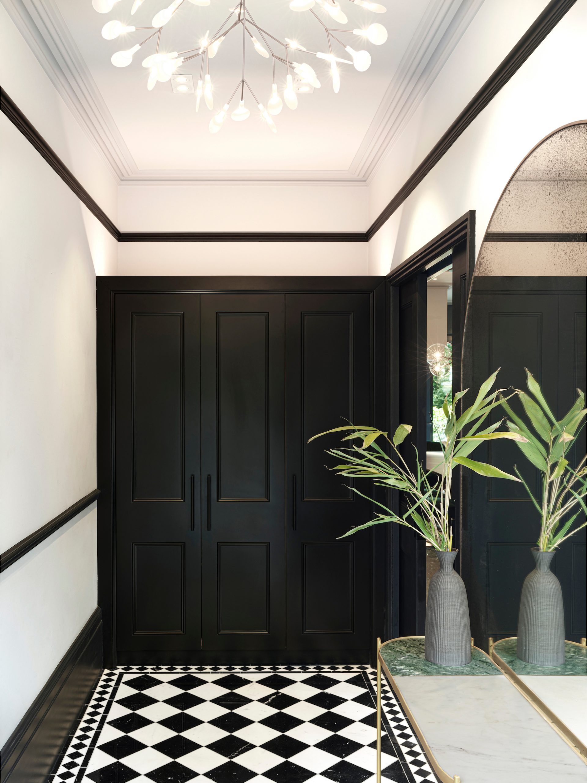 Victorian Townhouse - Entrance Hall - With bespoke joinery and marble tiles